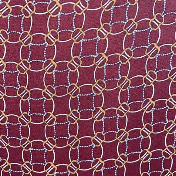 LOFT Outlet Maroon Geometric Print Top - Picture 5 of 6